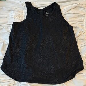 All in Motion Black Tank Top workout women’s large shiny snakeskin pattern